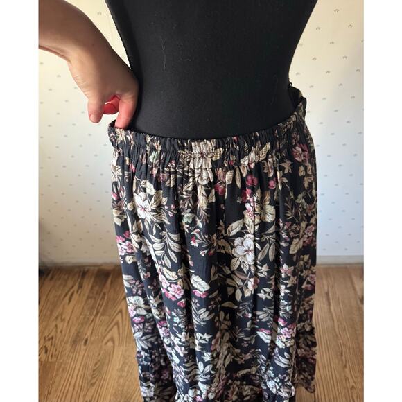 PHILOSOPHY REPUBLIC CLOTHING Brown Tiered Ruffle Maxi Skirt Size Medium - Picture 5 of 7